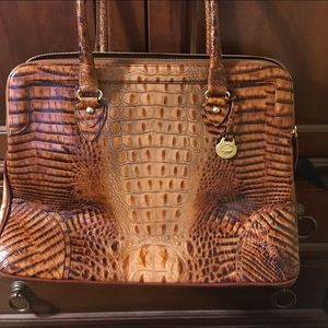 Brahmin crocodile handbag